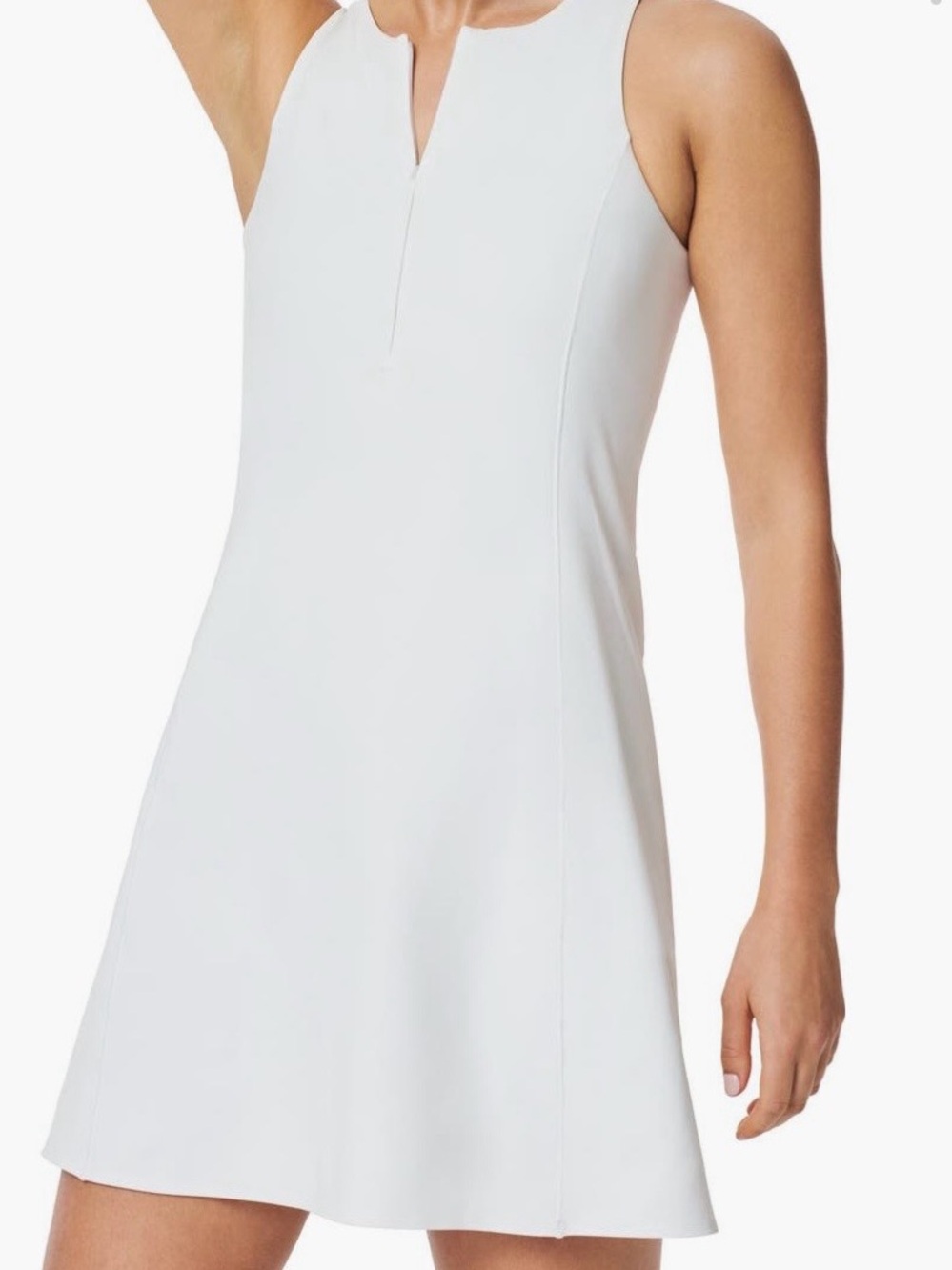 Ladies white spanx xl the get moving zip front dress NWT